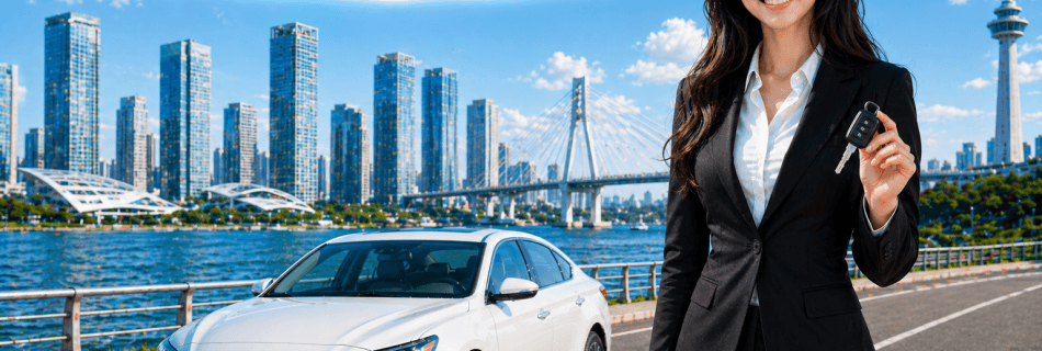 송도대리운전 서비스 키 전달 장면