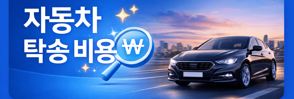 자동차 탁송 비용 안내 차량 이동 서비스