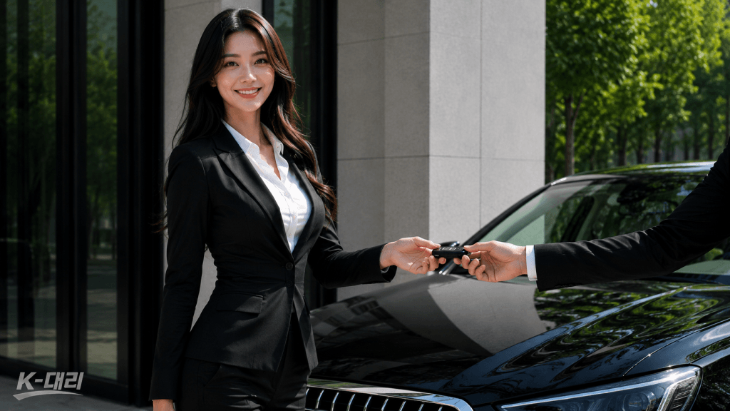 서울 부산 장거리 대리운전 차량 인계 장면