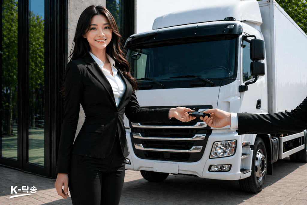 화물차탁송 차량 인수·인계 진행 장면